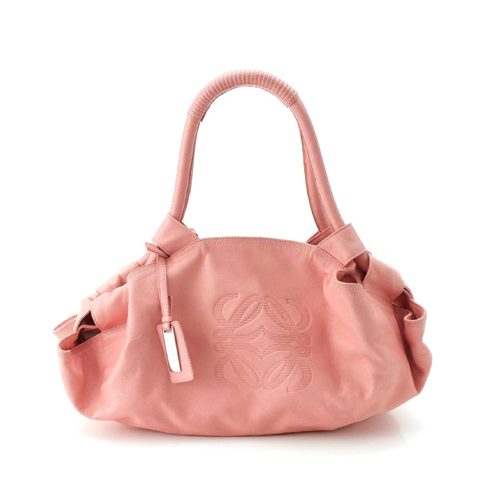 Loewe Nappa Aire Leather Embossed Handbag Pink